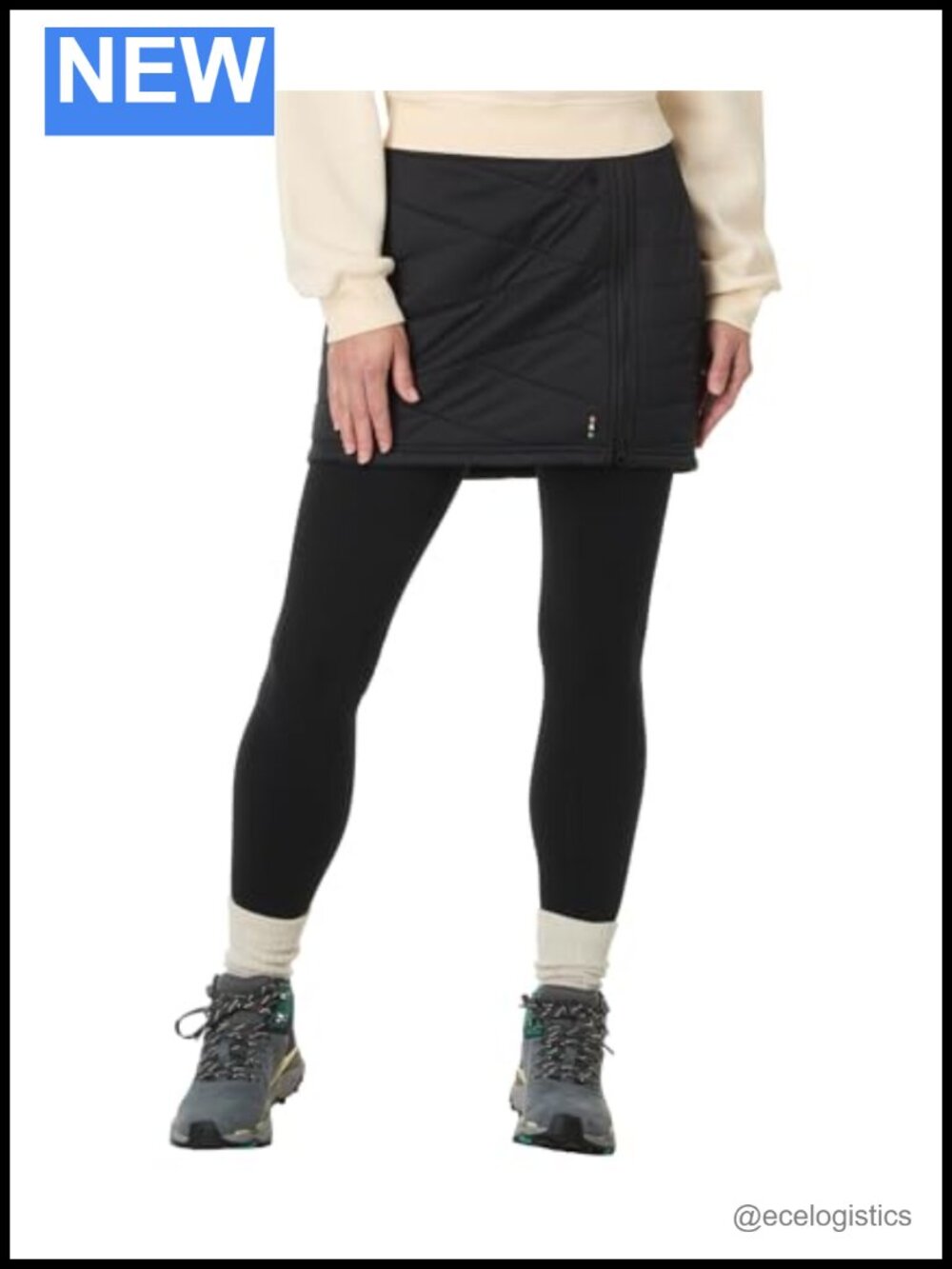 Wool Blend Active Skirt with Wind-Resistant Nylon and Merino Lining